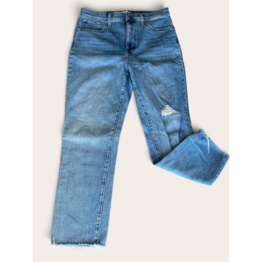 Madewell Women's The Perfect Vintage Jean Distressed Raw Hem Light Wash Size 30